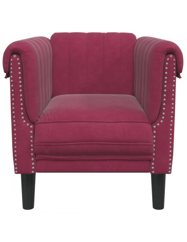 Poltrona Rosso Vino in Velluto