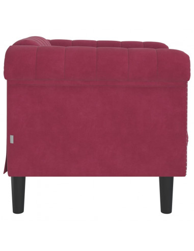 Poltrona Rosso Vino in Velluto
