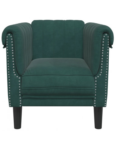 Poltrona Verde Scuro in Velluto