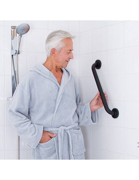 RIDDER Maniglione di Sicurezza 30 cm Nero in Alluminio