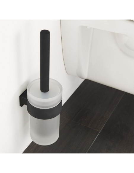 Tiger Spazzola per WC con Supporto Bold Nero Opaco