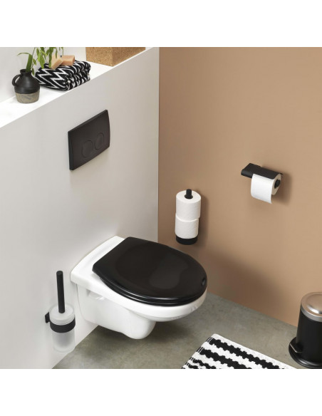 Tiger Spazzola per WC con Supporto Bold Nero Opaco