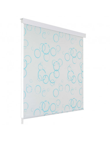 Tenda a Rullo per Doccia 160x240 cm con Motivo a Bolle
