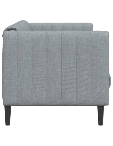 Divano a 3 Posti Grigio Chiaro in Tessuto