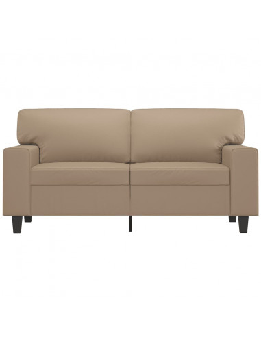 Divano a 2 Posti Cappuccino 140 cm in Similpelle