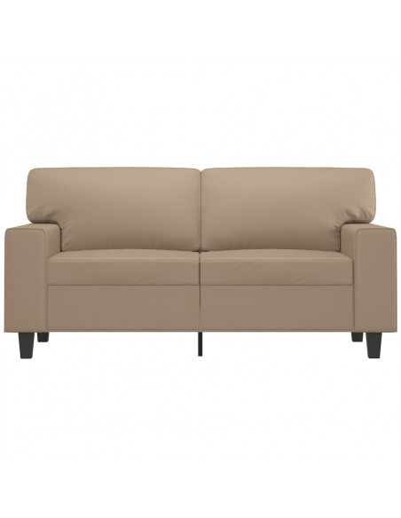 Divano a 2 Posti Cappuccino 140 cm in Similpelle