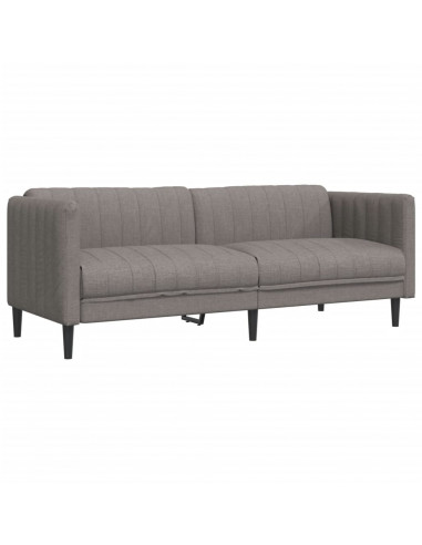 Divano a 3 Posti Grigio Talpa in Tessuto