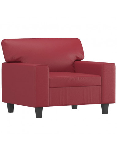 Poltrona Rosso Vino 60 cm in Similpelle