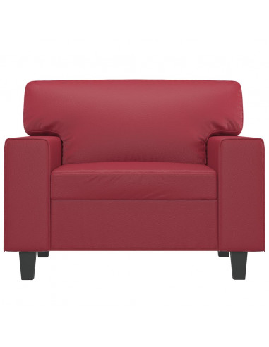 Poltrona Rosso Vino 60 cm in Similpelle