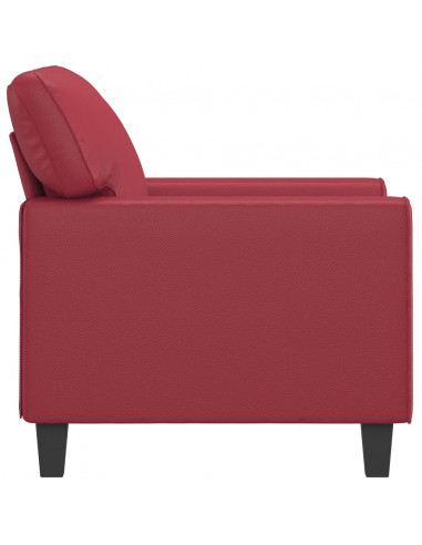 Poltrona Rosso Vino 60 cm in Similpelle