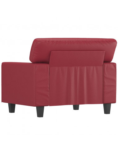 Poltrona Rosso Vino 60 cm in Similpelle