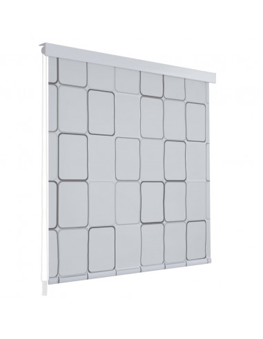 Tenda a Rullo per Doccia 100x240 cm Quadrati
