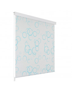 Tenda a Rullo per Doccia 120x240 cm con Motivo a Bolle 2