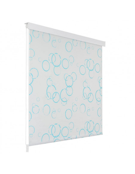 Tenda a Rullo per Doccia 120x240 cm con Motivo a Bolle