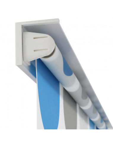 Tenda a Rullo per Doccia 100x240 cm con Motivo a Cerchi