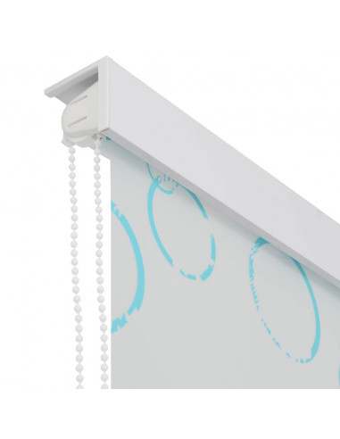 Tenda a Rullo per Doccia 140x240 cm con Motivo a Bolle