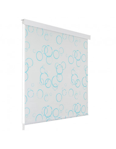 Tenda a Rullo per Doccia 80x240 cm con Motivo a Bolle