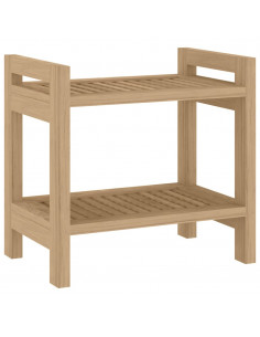 Tavolino da Bagno 45x30x45 cm in Legno Massello di Teak 2
