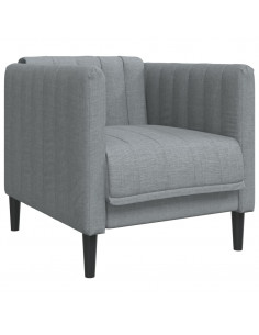 Poltrona Grigio Chiaro in Tessuto 2