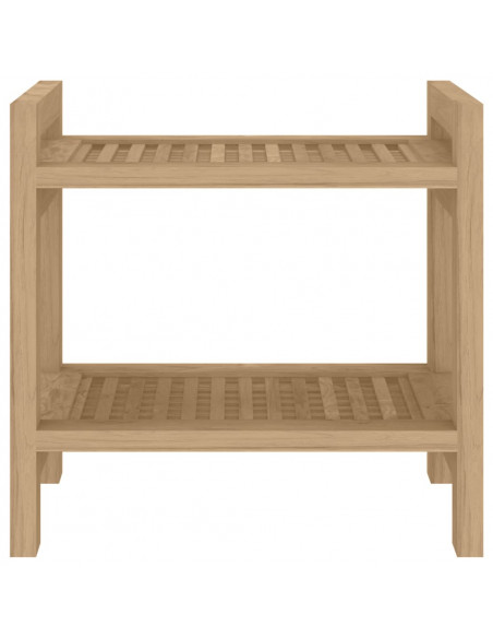 Tavolino da Bagno 45x30x45 cm in Legno Massello di Teak