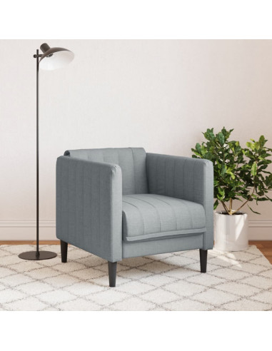 Poltrona Grigio Chiaro in Tessuto