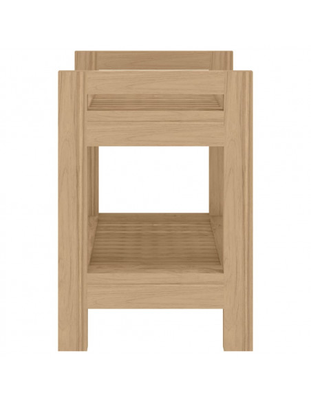 Tavolino da Bagno 45x30x45 cm in Legno Massello di Teak