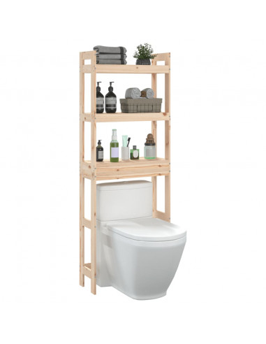 Rastrelliera da Bagno 63x26x171 cm in Legno Massello di Pino