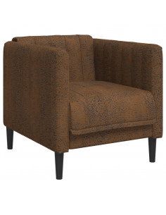 Poltrona Marrone in Tessuto 2