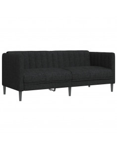 Divano a 2 Posti Nero in Tessuto 2