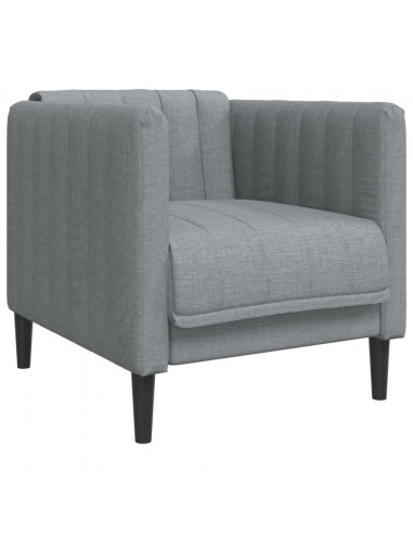 Set di Divani 3 pz Grigio Chiaro in Tessuto