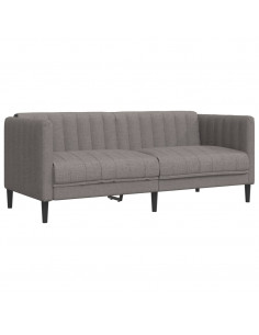 Divano a 2 Posti Grigio Talpa in Tessuto 2