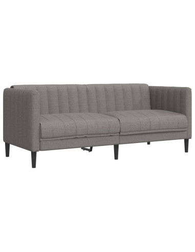 Set di Divani 2 pz Tortora in Tessuto