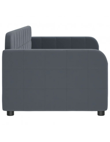 Letto da Giorno Grigio Scuro 80x200 cm in Velluto