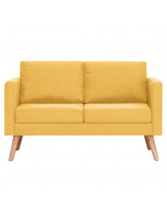 Set Divani 2 pz in Tessuto Giallo 2