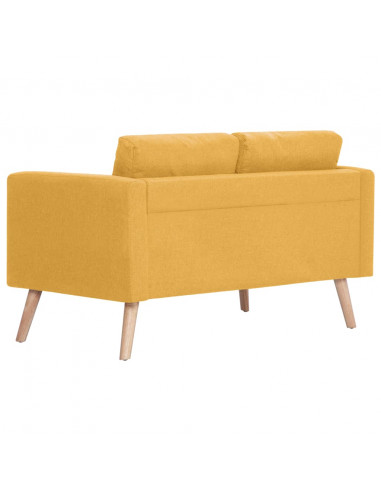 Set Divani 2 pz in Tessuto Giallo