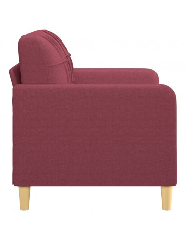 Divano a 2 Posti Rosso Vino 120 cm in Tessuto