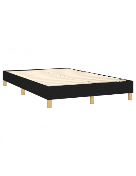 Giroletto a Molle con Materasso Nero 120x200 cm in Tessuto