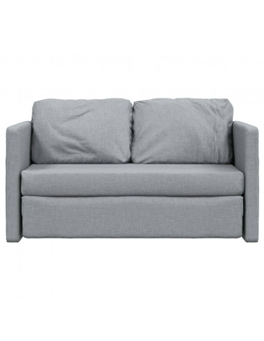 Divano Letto da Terra 2 in 1 Grigio Chiaro 112x174x55cm Tessuto