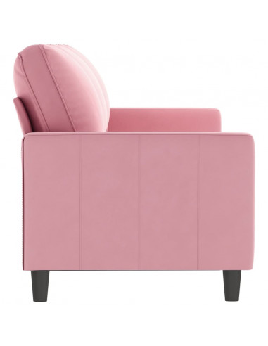 Divano a 3 Posti rosa 180 cm in Velluto