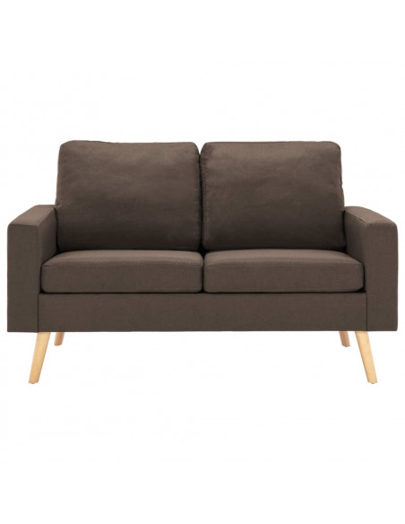Set Divani 2 pz in Tessuto Marrone
