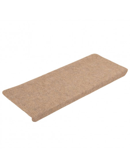Tappetini Autoadesivi per Scale 15 pz 65x24,5x3,5 cm Beige