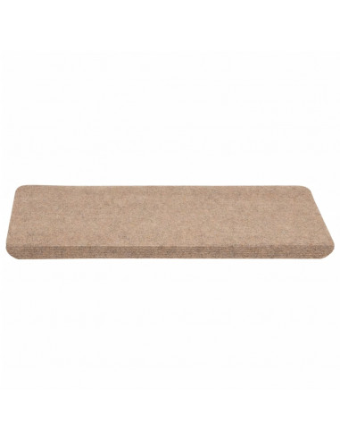 Tappetini Autoadesivi per Scale 15 pz 65x24,5x3,5 cm Beige