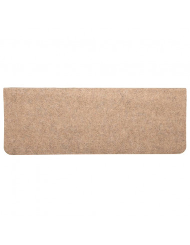 Tappetini Autoadesivi per Scale 15 pz 65x24,5x3,5 cm Beige