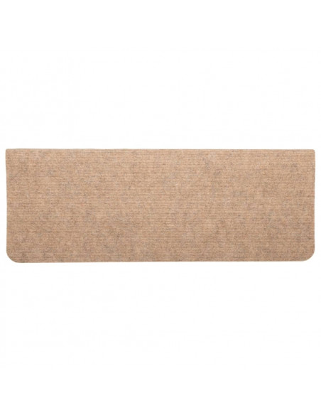 Tappetini Autoadesivi per Scale 15 pz 65x24,5x3,5 cm Beige
