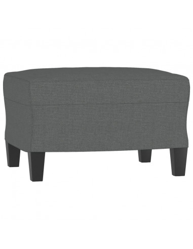 Set di Divani 3 pz con Cuscini Grigio Scuro in Tessuto