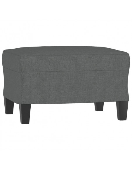 Set di Divani 3 pz con Cuscini Grigio Scuro in Tessuto