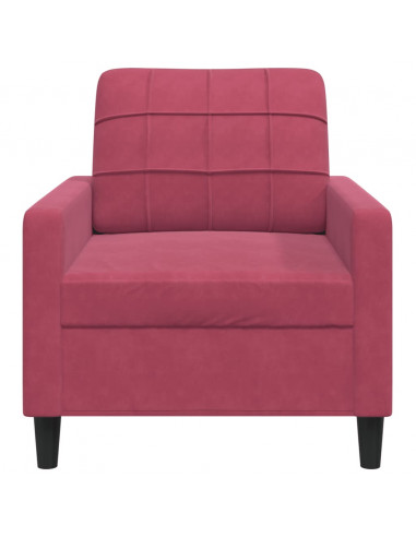 Poltrona Rosso Vino 60 cm Velluto