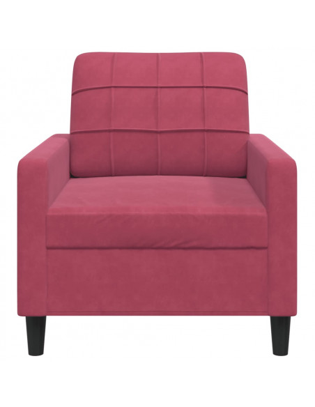 Poltrona Rosso Vino 60 cm Velluto