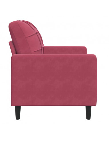 Poltrona Rosso Vino 60 cm Velluto