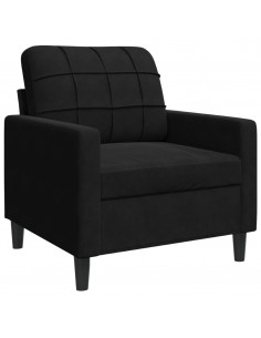 Poltrona Nero 60 cm Velluto 2